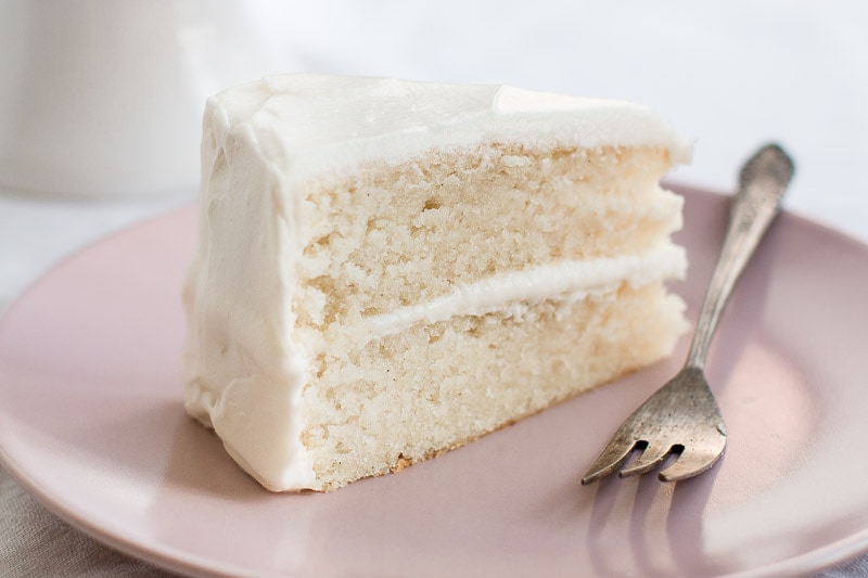 white cake slice
